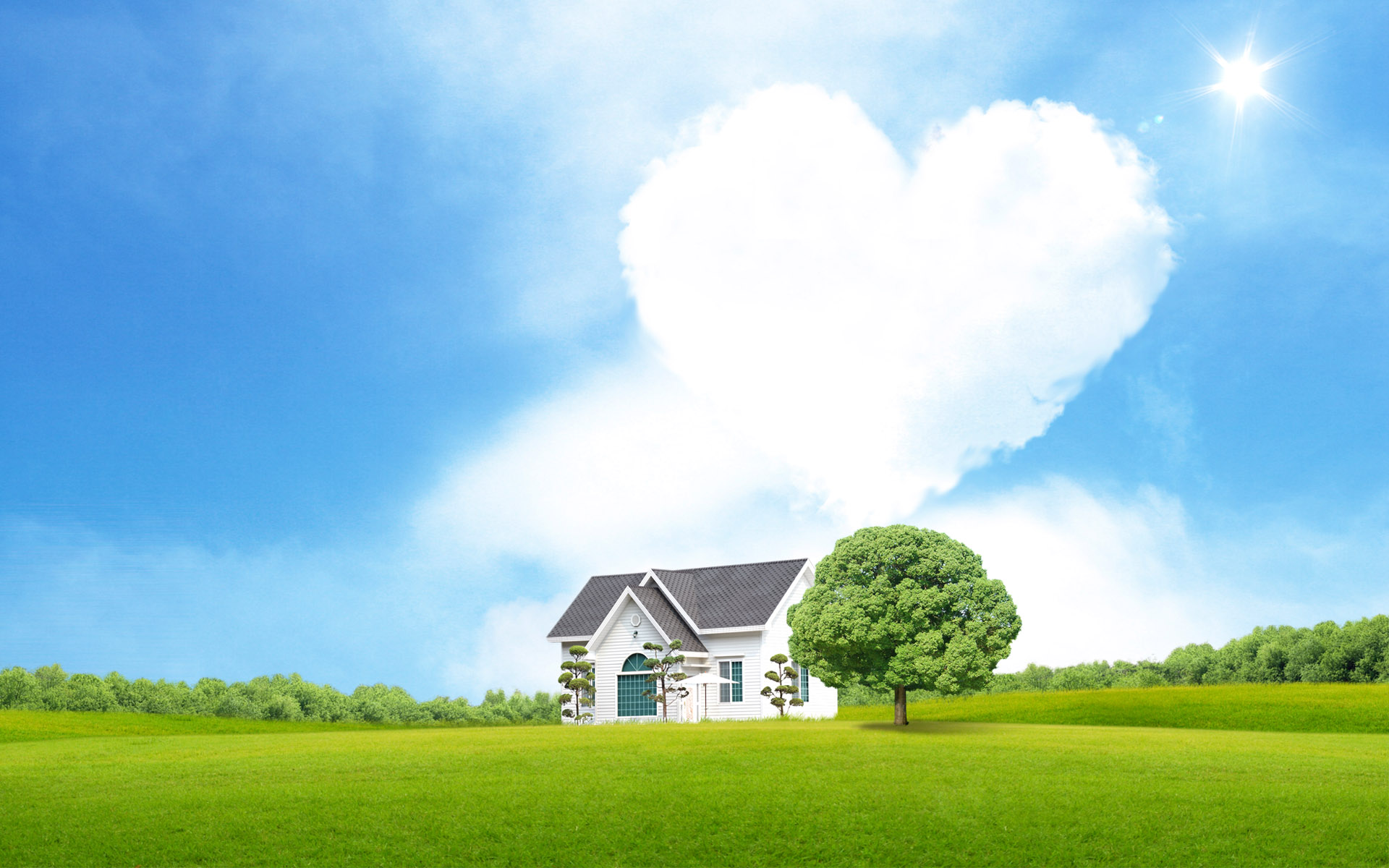 Dream love house wallpaper