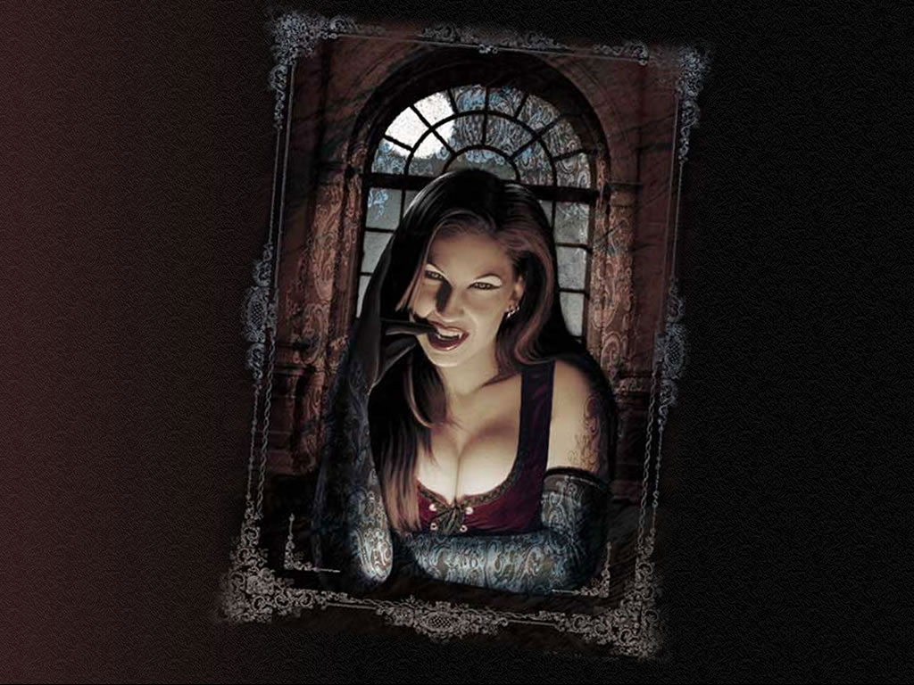 Vampire girl Wallpaper